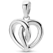 The Jewelry Collection Zilver Gerhodineerde Hanger hart 1333963