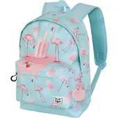 Oh My Pop Ice Flamingo Fan Hs 2.2 Backpack Groen,Blauw Kinderen