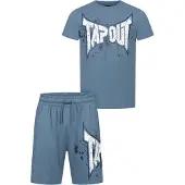 TAPOUT Trainingspak 'Dunlab' duifblauw / wit