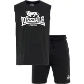 Lonsdale Joggingpak 'Allanton' zwart / wit