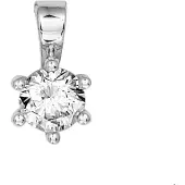 The Jewelry Collection Zilver Gerhodineerde Hanger zirkonia 1329481