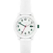 Lacoste Lacosteunisex voor kinderen. 2030039 Analoge klok 12.12 wit (OSFA), Casual, Siliconen, Riem, kinderkleding