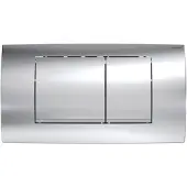 Geberit Twinline bedieningplaat 2-toets spoeling frontbediening - voor toilet - 34x18.5cm - dualflush - chroom glans
