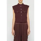 10DAYS Cropped Twill Gilet Maat: XS | Gilets Outlet | Dames