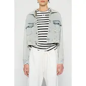 10DAYS Washed Cropped Jacket Maat: M | Spijkerjassen Outlet | Dames | Blauw