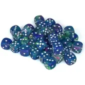 Chessex Festive Waterlily/white D6 12mm Dobbelsteen Set (36 stuks)