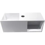 Boss & Wessing Fontein bws jolie 54x20 cm met nis solid surface mat wit