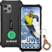 Blackview BV8900 Pro - Robuuste Smartphone - Met UWB Tag - 16GB RAM - 256GB - 10000mAh - Octa Core - 6,5 inch FHD+ 2.4K - 4G Dual SIM - IP68 Waterdicht - Outdoor Mobiele Telefoon - NFC GPS - Zwart