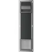 Boss & Wessing Toiletrolhouder met Klep en Reserverolhouder Inbouw BWS Milan Gunmetal