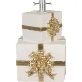Clayre & Eef Kerstboom standaard cadeau 30x28x48 cm kunstleer metaal