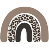 Label2X Wandfiguurtje regenboog leopard