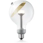 Home Sweet Home Design LED Lichtbron Move Me - Zilver - G120 Cone LED lamp - 12/12/18.6cm - Met verstelbare diffuser via magneet - geschikt voor E27 fitting - Dimbaar - 5W 400lm 2700K - warm wit licht