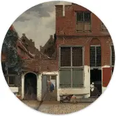 Label2X Muurcirkel het straatje, Johannes Vermeer