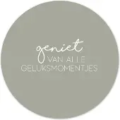 Label2X Muurcirkel geluksmomentjes groen
