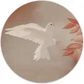 Label2X Muurcirkel duif