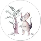 Label2X Muurcirkel kids dino world 2.0