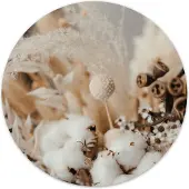 Label2X Muurcirkel cotton flower