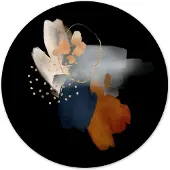 Label2X Muurcirkel abstract zwart