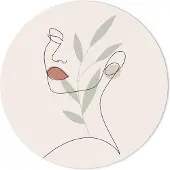Label2X Muurcirkel one line drawing