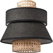 Home Sweet Home lampenkap Cane weave - linnen / zwart