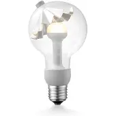 Home Sweet Home Design LED Lichtbron Move Me - Zilver - G80 Umbrella LED lamp - 8/8/13.7cm - Met verstelbare diffuser via magneet - geschikt voor E27 fitting - 3W 220lm 2700K - warm wit licht