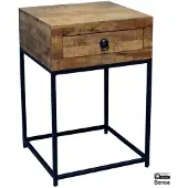 Benoa Wooden Iron Sidetable 40 (Naturel, 40x40cm)