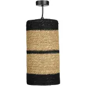 Mica Decorations Jinx Hanglamp - H30 x Ø15 cm - Jute - Zwart