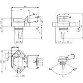 Bosch Sensor, vuldruk 0 281 002 316 Bosch voor o.a. DAF, IVECO, NEW HOLLAND, RENAULT TRUCKS