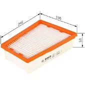 Bosch Luchtfilter S0229 Bosch voor o.a. RENAULT