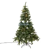 Everlands Kunstkerstboom Monarch Prelit 180 cm Hoog Groen Wit 260 lampjes