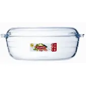 Arcuisine Schaal Met Deksel Ovaal 3L Transparant transparant Glas Arcuisine