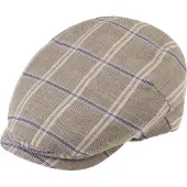 Fiebig Flatcap Geruit Beige maat 58