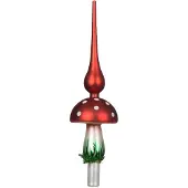 Décoris Piek glas l8b8h31 cm rood/kleur(en) kerst
