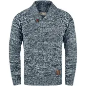 !Solid Trui 'Phil' blauw / bruin / wit
