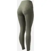 HORZE Gillian Full Seat Compressie Tights, dames, Beetle Khaki Green, 38