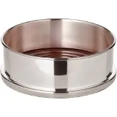Edzard onderzetter, flessenonderzetter Derby, zwaar verzilverd, met houten voet, diameter 13 cm