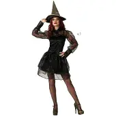 Atosa Witch Woman Costume Zwart XL Kinderen