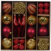 Décoris Mix box polystyreen assortie mix - 46 stuks (ø8 cm)