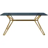 Pols Potten Table Rectangular Gold & Glass