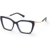 Nina Ricci Bril - - VNR411 - Glanzend opaalblauw - Acetaat - Maat 53