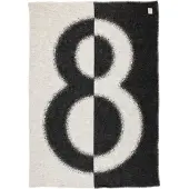 Iittala 8 deken 130x180 cm Ecru-Zwart