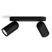 Philips Opbouwspot Pongee - Zwart - 24cm - 2xgu10