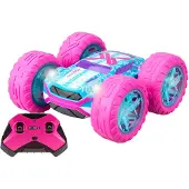 Silverlit RC 360 Cross Flash Stuntauto roze 1:18 - Flashing wheels - Incl. oplaadbare batterij - RC auto