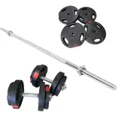 Gorilla Sports Halterset 60 kg Gripper kunststof - 30 mm