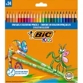 BIC Kids Illusion - Kleurpotloden - Kinderen en volwassenen - Verschillende Kleuren - Potlood - 24 Stuks