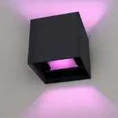LEDVION Nevada, Slimme LED Wandlamp, Zwart, RGBWW, Binnen & Buiten, Wandlamp, Buitenlamp, IP54