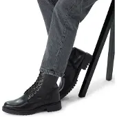 No Stress leren veterboots zwart female | Maat: 38