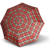 Knirps Paraplu Smart & Casual Line Minimatic Light Umbrella Red Check Rood