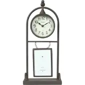 Countryfield Tafelklok Lynton metaal L8B20H44CM wit/zwart