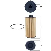 MAHLE ORIGINAL OX 1186D Oliefilter